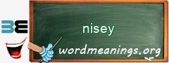 WordMeaning blackboard for nisey